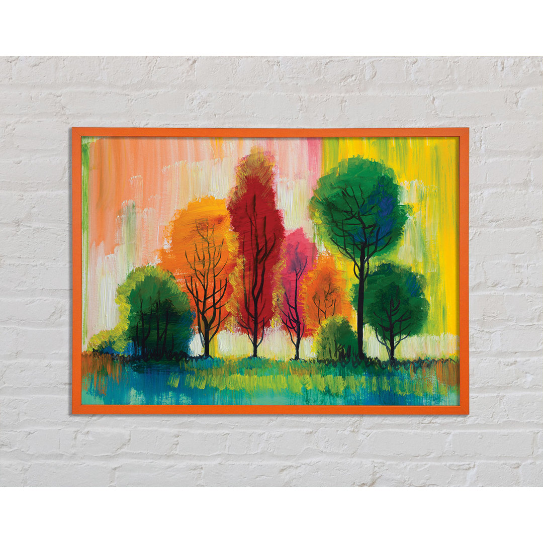 Autumn Vibrant Trees - Einzelne Bilderrahmen Kunstdrucke