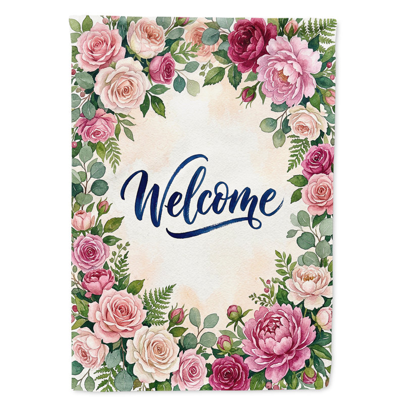 Cadre floral avec motif de jardin, Garden Size, Floral Frame