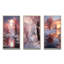 «White Fushia Winter Twilight», 3 pièces sur toile-1785995061-1785995062