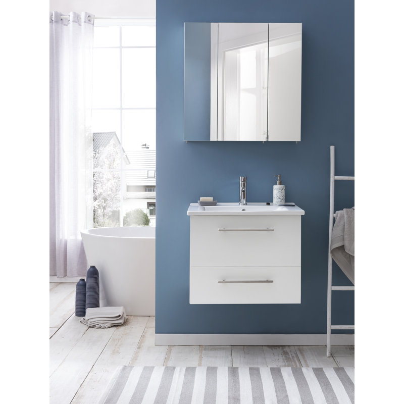 Basic 65 cm Wide Wall-Mounted Single Washbasin