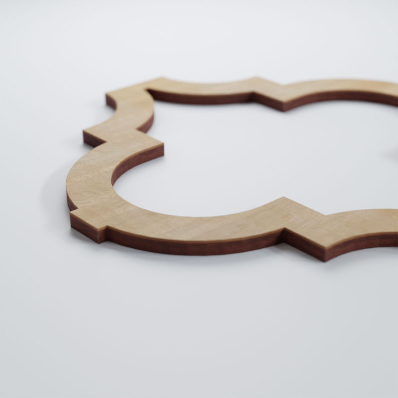 Panneaux muraux en bois Marrakech, Bouleau, H 11 3/8 po x l 11 3/8 po x P 1/4 po