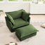 Fauteuil rembourré avec assise profonde, tissu chenille, coussins confortables, housses amovibles, assise stable à assise large, coutures exquises, structure-1625224089