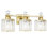 Luminaire de salle de bain en cristal, luminaires de salle de bain 3 lumières, luminaires de salle de bain au-dessus d'un miroir, lampes murales de salle de bain rétro en cristal