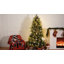 Arbre de Noël en cèdre illuminé 6 pi avec 932 pointes et 350 lumières DEL blanc chaud - Arbre de Noël artificiel en PVC réaliste avec support en métal robuste pour la décoration intérieure-1471582230