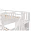 Lit superposé simple au-dessus d'un lit double avec tiroirs de rangement, structure de lit mezzanine en bois massif pour enfants et adultes-728591214