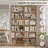 Kirklyn 73" H Standard Storage Bookcase with Doors and 8 Open Shelves, Modern Wood Organizer-101055693
