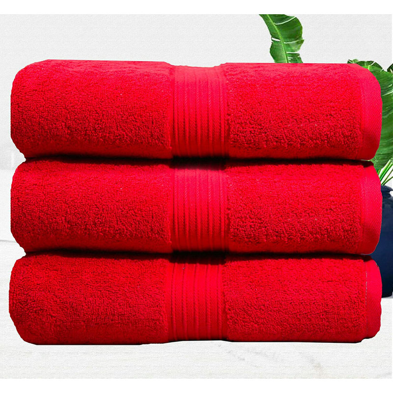 Fillender Super Plush Bath Towel, Red