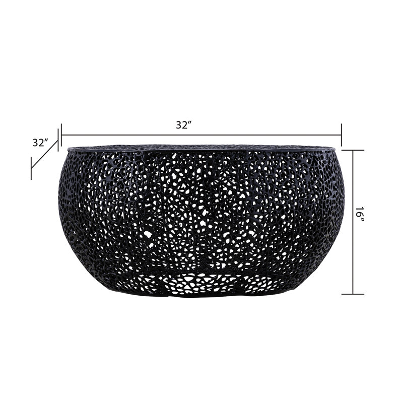 Table basse ronde (inventaire NJ), Noir
