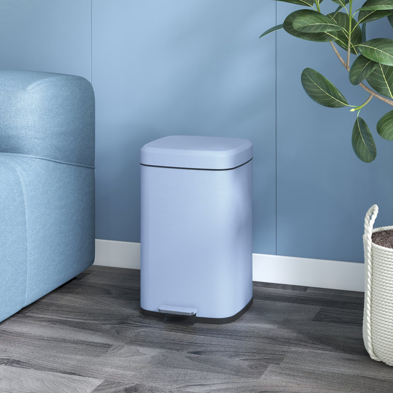 Step On Kitchen Trash Can, Blue, 5.3 Gallons, 45" H x 28" W x 35'' D