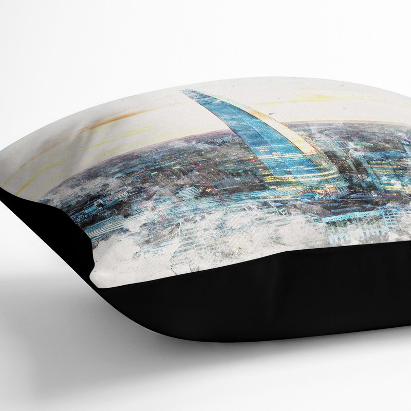 Square Throw Cushion, Black, 40cm H x 40cm W x 15cm D