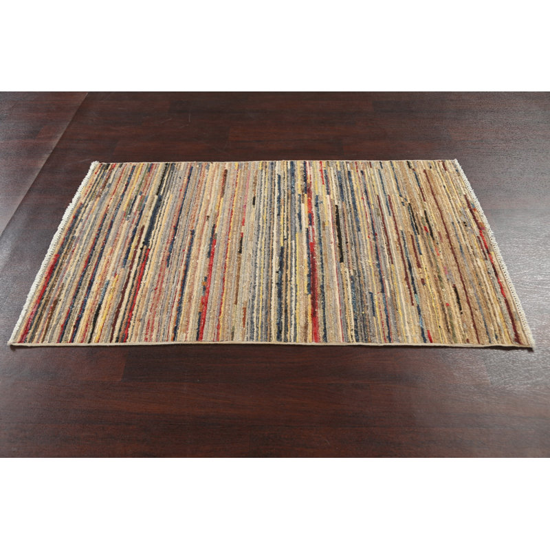 Striped Gabbeh  Oriental Handmade Rug 3x5
