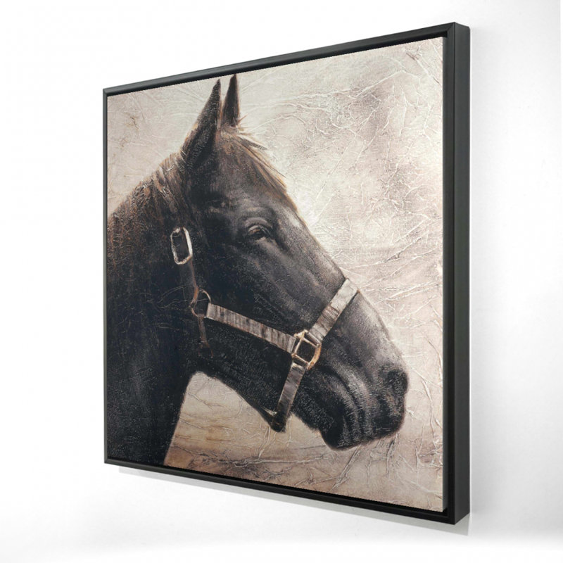 Gallopin le cheval brun - décor de toile beige encadré