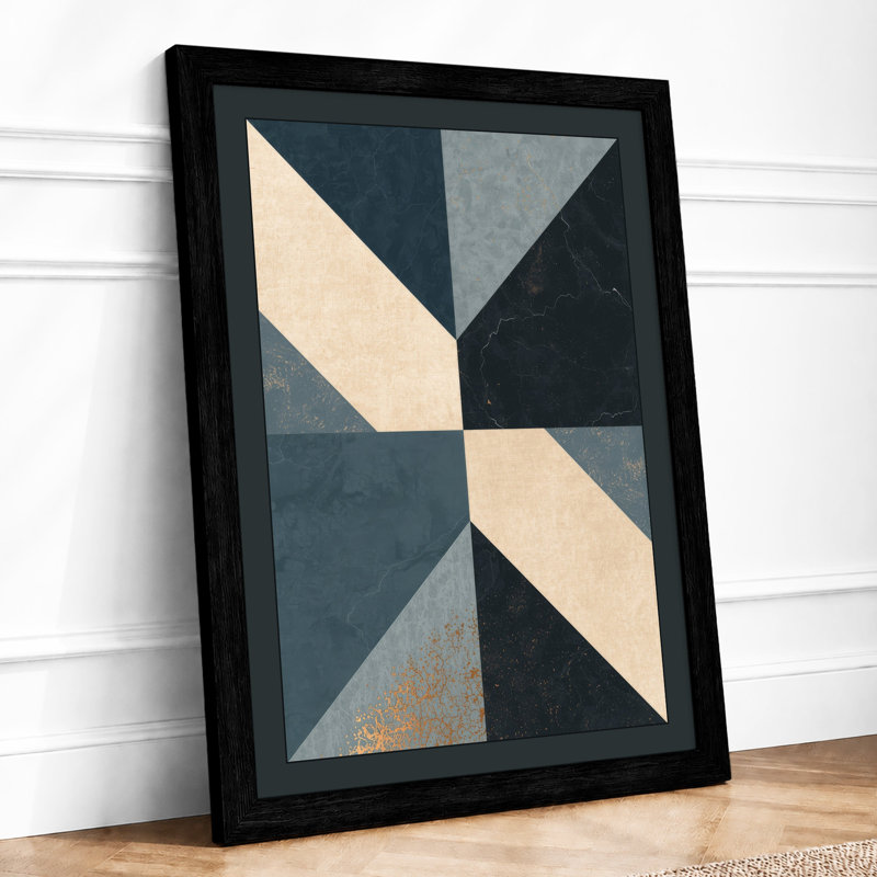 Geometric Balance Minimalist - Print, A2 - 59.4 x 42.0 cm, Black