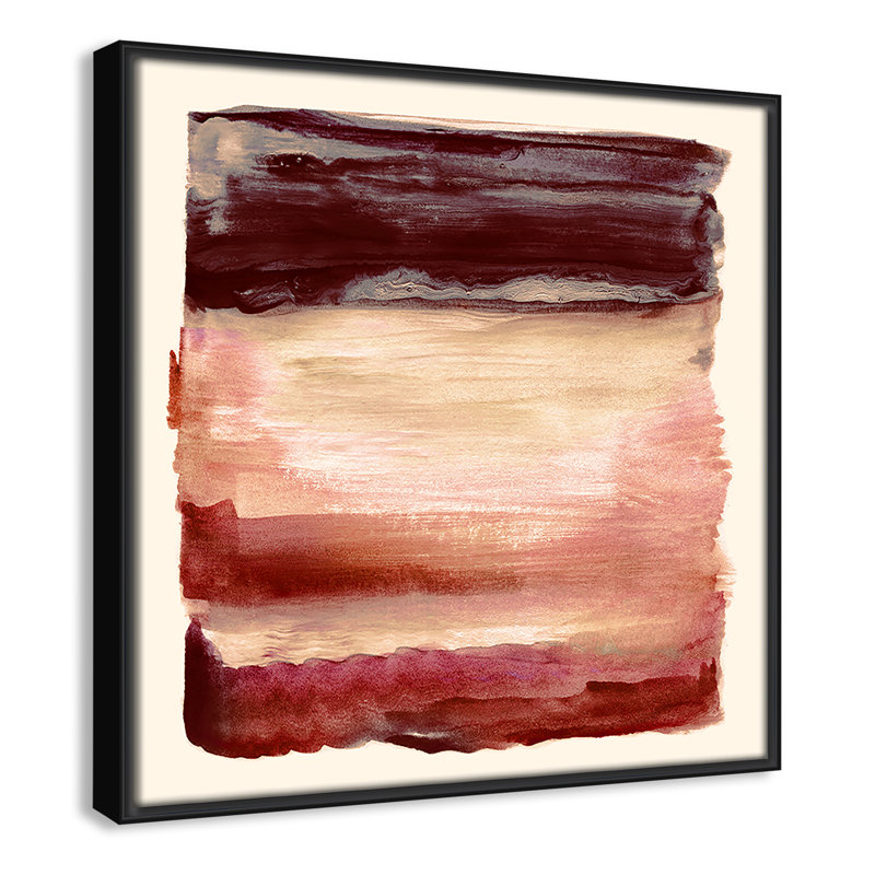 «Burgundy Sky I» par Nan, H 13,5 po x l 13,5 po, Noir