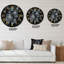 Feuilles tropicales noires et dorées I - Horloge murale moderne-60327278
