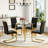 5-Piece Round Glass Dining Table Sets-271265822-271265809