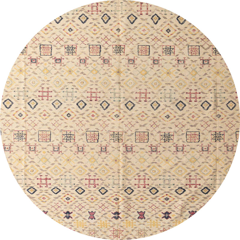 Abstract Indoor Rug, Round 3'