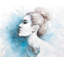 Napperon bleu tressé - aquarelle