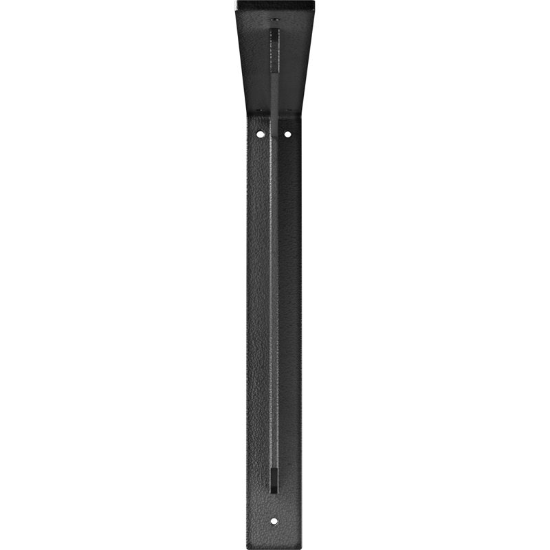 Support en acier martelé l 2 po x P 16 po x H 16 po, H 16 po x l 2 po x P 16 po, Argent martelé