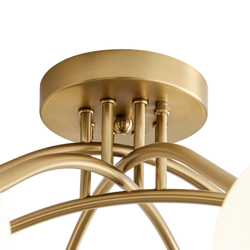 8 - Light Glass Globe Sputnik Semi Flush Mount