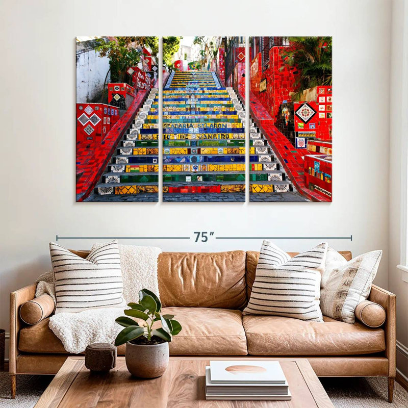 Sebbie Escadaria Selaron, 42" H x 65" W