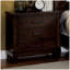 Table de chevet rustique en bois de noyer foncé 1pc