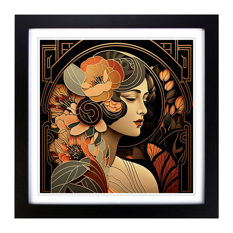 Single Picture Frame Print on Wood, Black