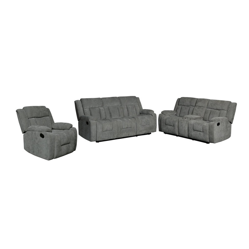 Ensemble de fauteuils inclinables 3 pièces Farrah