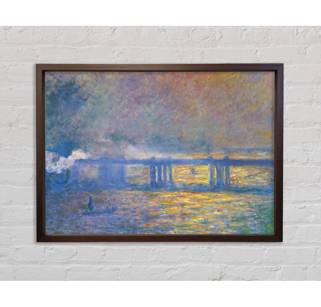 Charing Cross Bridge von Claude Monet - Einzelbildrahmen Kunstdrucke auf Leinwand