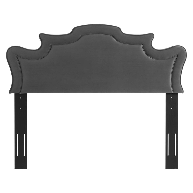 Modway Evangeline Performance Velvet Headboard, Twin, Charcoal