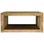 Table basse carrée en bois de manguier, finition naturelle, 39 x 39 po, style rustique pour la vie