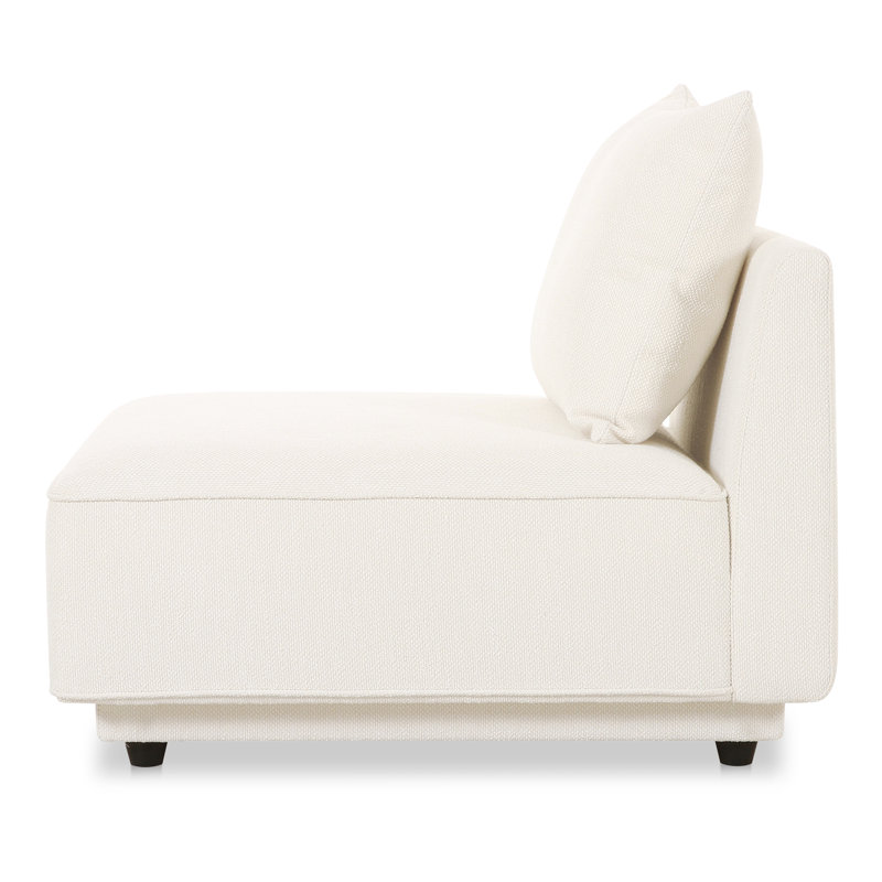 ROSELLO SLIPPER CHAIR, Novax White Boucle, 30" H x 37.75" W x 37.75" D, No