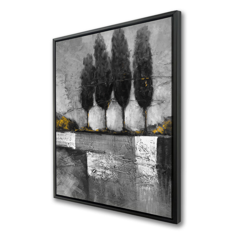 Paysage industriel avec arbres - Toile encadrée Home Decor