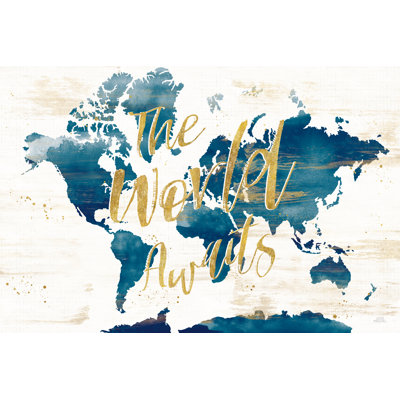 " Desert Blooms Abstract Map The World " by Laura Marshall