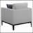 Light Grey Cushion Back Chair