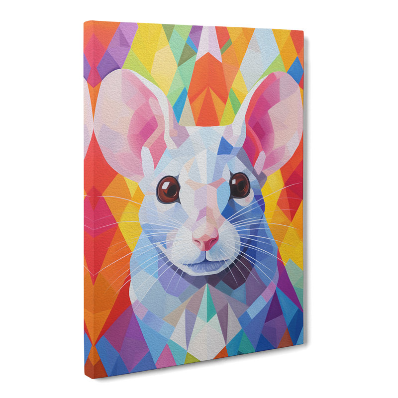 Mouse Colour Field Art - Wrapped Canvas, 76cm H x 50cm W x 3cm D