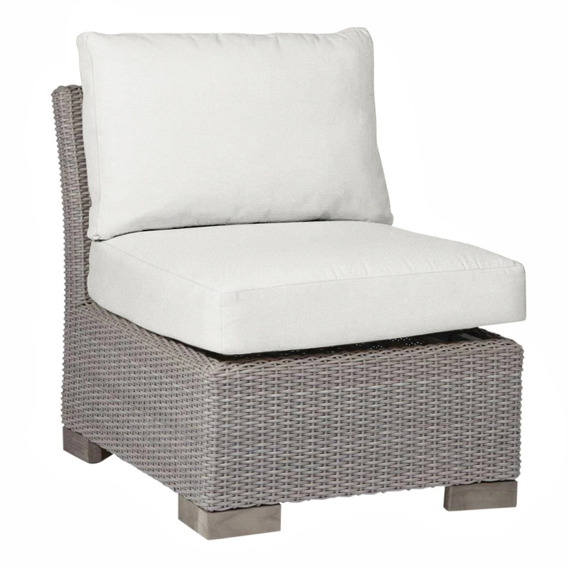 Club Patio Lounge Chair with Cushions, Oyster, Dove Sunbrella® Linen, No Welt