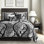 Courtepointe de 10,27 lb avec coussins décoratifs - noir
