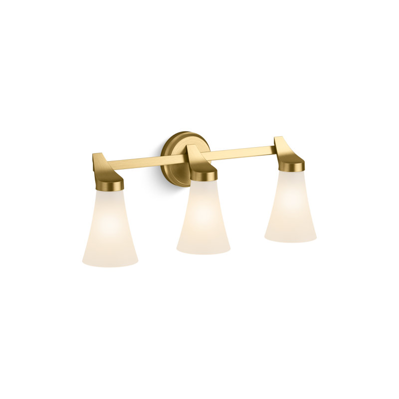 Simplice 22-5/8 In. Three-Light Sconce, Brushed Moderne Brass