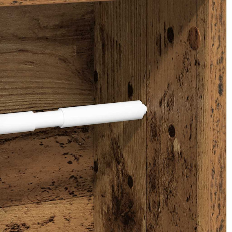 Bathroom Cabinet With Roll Holder 20.5X20x90 Cm, Old Wood