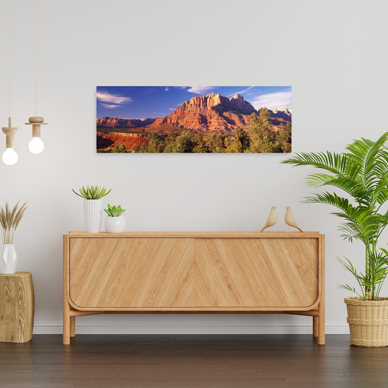 Canyon surrounded with forest Escalante Canyon Zion National Park Washington County Utah USA 1 Piece Wrapped Canvas Panoramic Wall Art