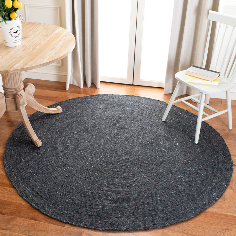 Coleman Hand Woven Wool / Cotton Solid Colour Rug, Round 7'