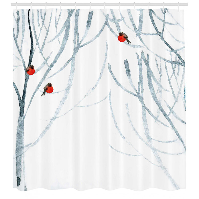 Shower Curtain with Hooks Included, 69" H x 105" W