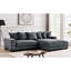 Canapé modulaire surdimensionné deux pièces faisant face à la droite pour le salon Luxe, canapé en L de 102,4 po avec méridienne, revêtu de velours côtelé-130464243-130464245