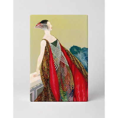 «Elegant Woman in Ornate Cape», art mural sur toile