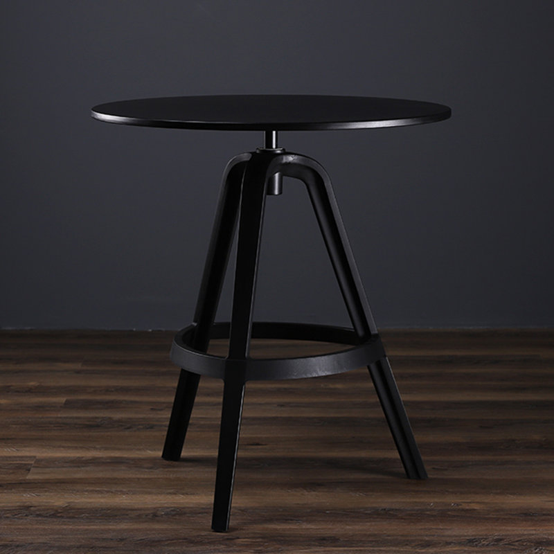 Table de salle à manger noire en plastique, Noir
