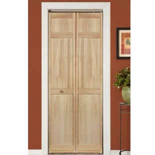 28'' x 80'' Solid Wood Paneled with Installation Hardware Kit without Installation Hardware Kit Bi-Fold Door