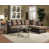 Dark Brown Faux Leather/Brown Polyester Blend