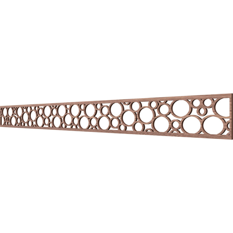Moulure de chantournage, H 4 po x l 46,375 po x P 0,25 po, Noyer