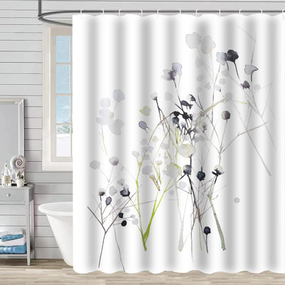 Rideau de douche avec crochets inclus